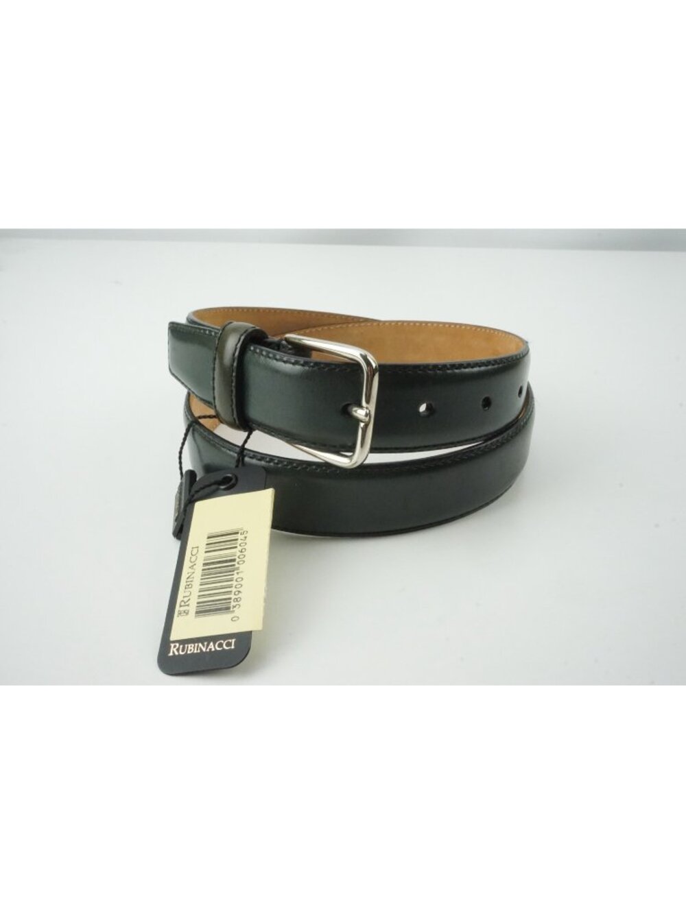 Rubinacci Green Leather Made in Italy Sz 85-100 BRAND NEW